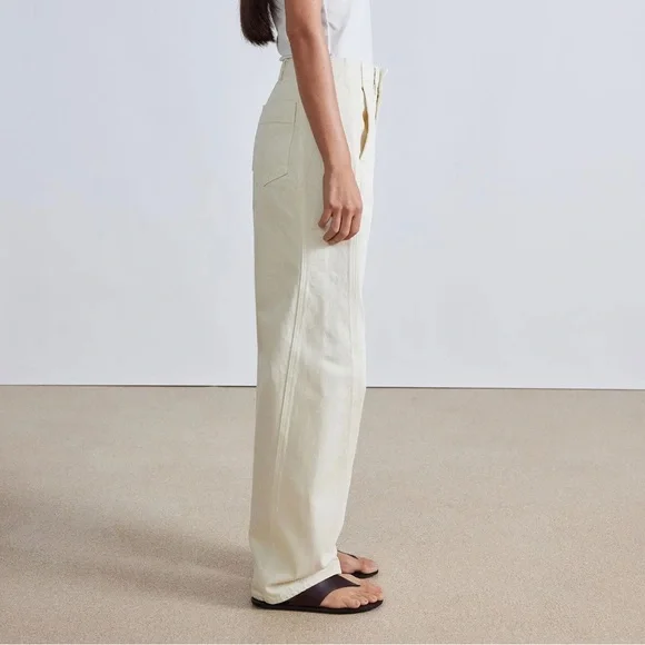 NWT Apiece Apart Cropped Meridian Jean - Ecru - Size 29 - Picture 2 of 9